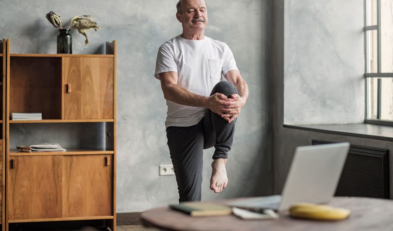 Older man stretching, flexibility, Chiropractors Cheltenham